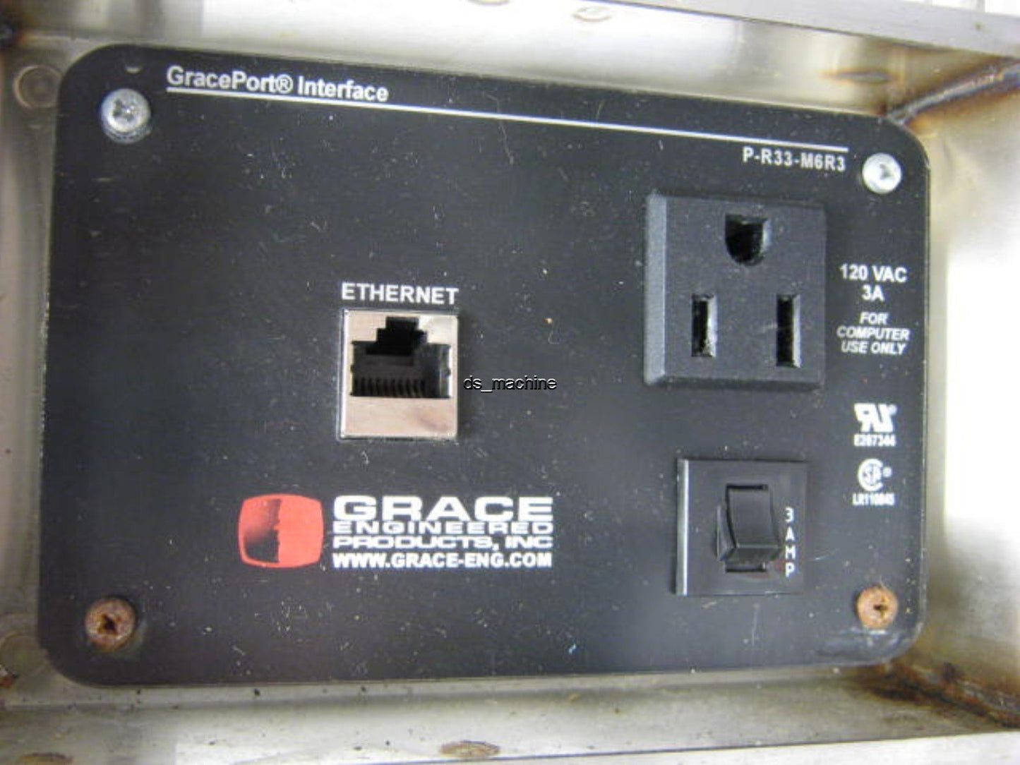 Used Grace Engineering P-R33-M6R3 120VAC & Ethernet Bulkhead Type 4X