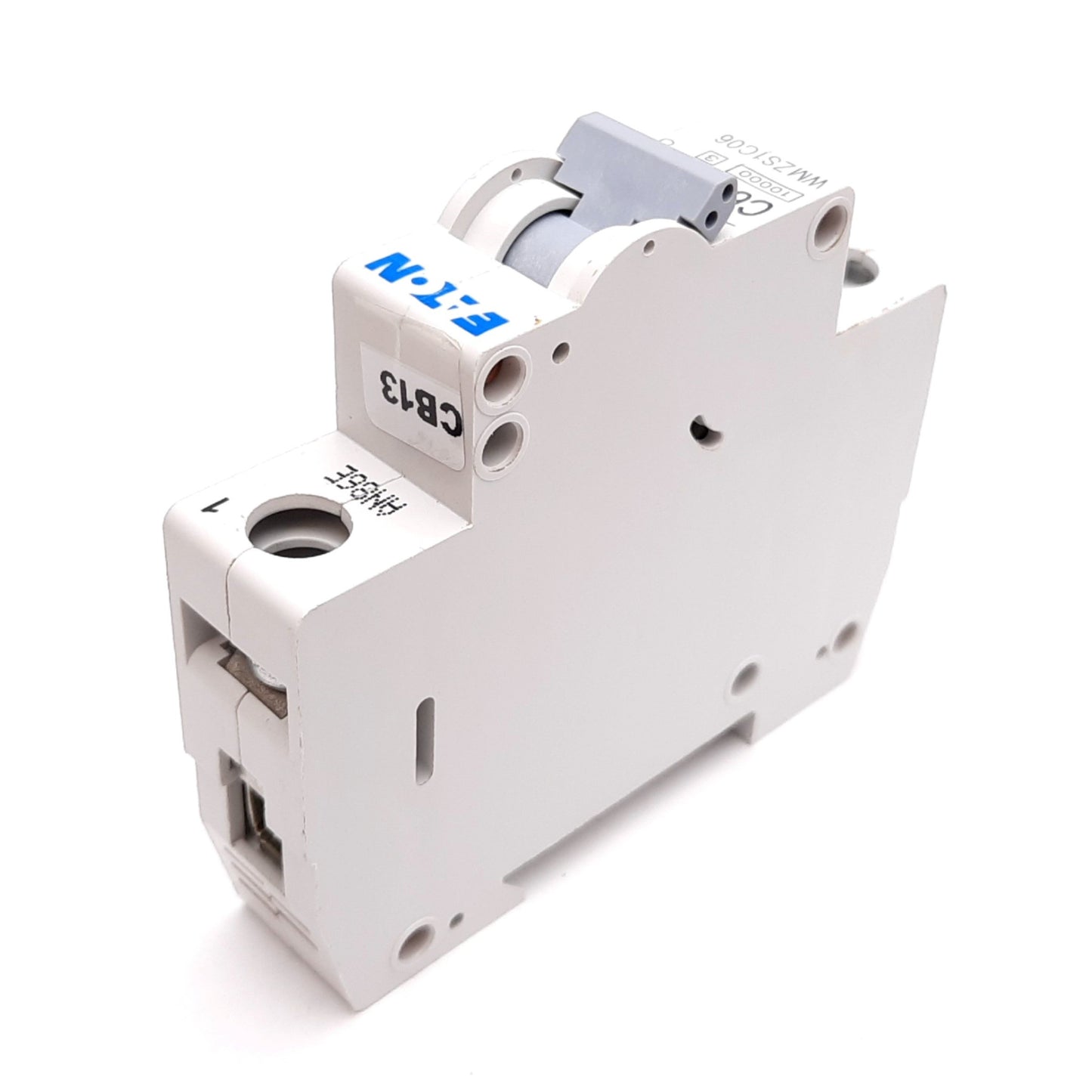 Used Eaton WMZS1C06 Circuit Breaker, 1-Pole, C-Curve, Rating: 6A 230/400VAC