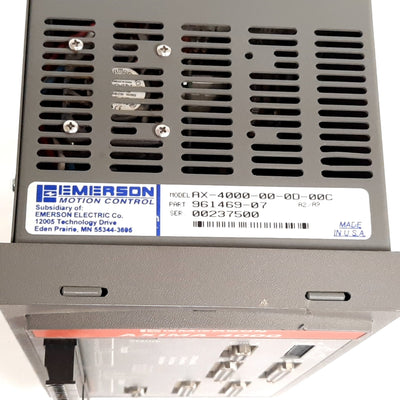 Used Emerson AX-4000-00-0D-00C Servo Drive Controller, 4-Axis, 96-264VAC 50/60Hz