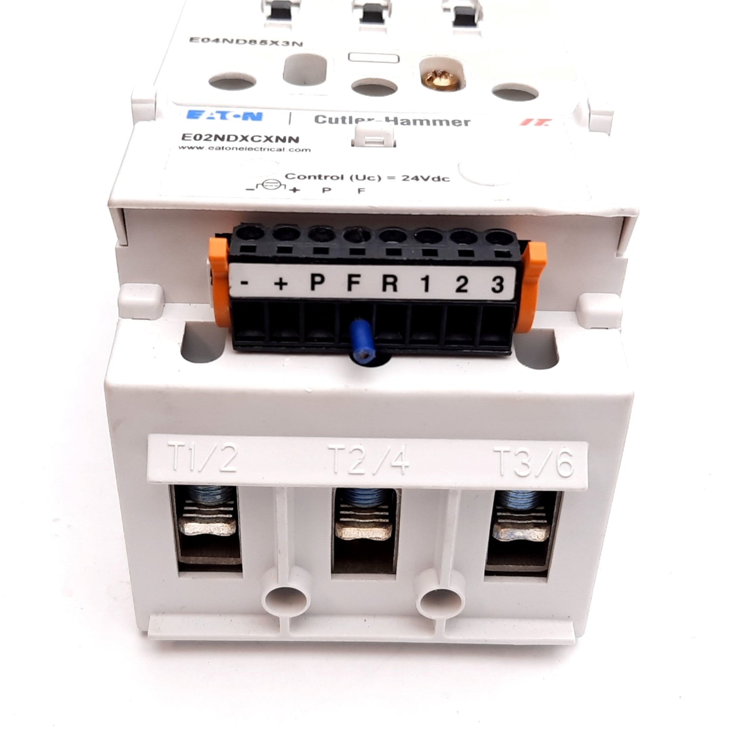 Used Eaton Cutler Hammer E04ND85X3N Contactor, 3-Pole, With E02NDXCXNN Coil 24VDC