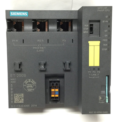 Used Siemens 6ES7 151-8FB01-0AB0 ET 200S CPU SIMATIC PROFINET I/O Processor Module