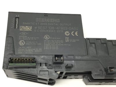 Used Siemens 6ES7 138-4FB03-0AB0 PROFIsafe 4 F-DO Simatic Output Module, 24VDC 2A