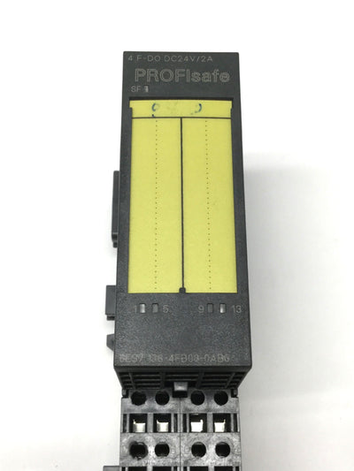 Used Siemens 6ES7 138-4FB03-0AB0 PROFIsafe 4 F-DO Simatic Output Module, 24VDC 2A