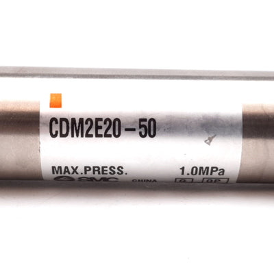 Used SMC CDM2E20-50 Pneumatic Cylinder, Bore: 20mm, Stroke: 50mm, 1.0MPa, Rc1/8