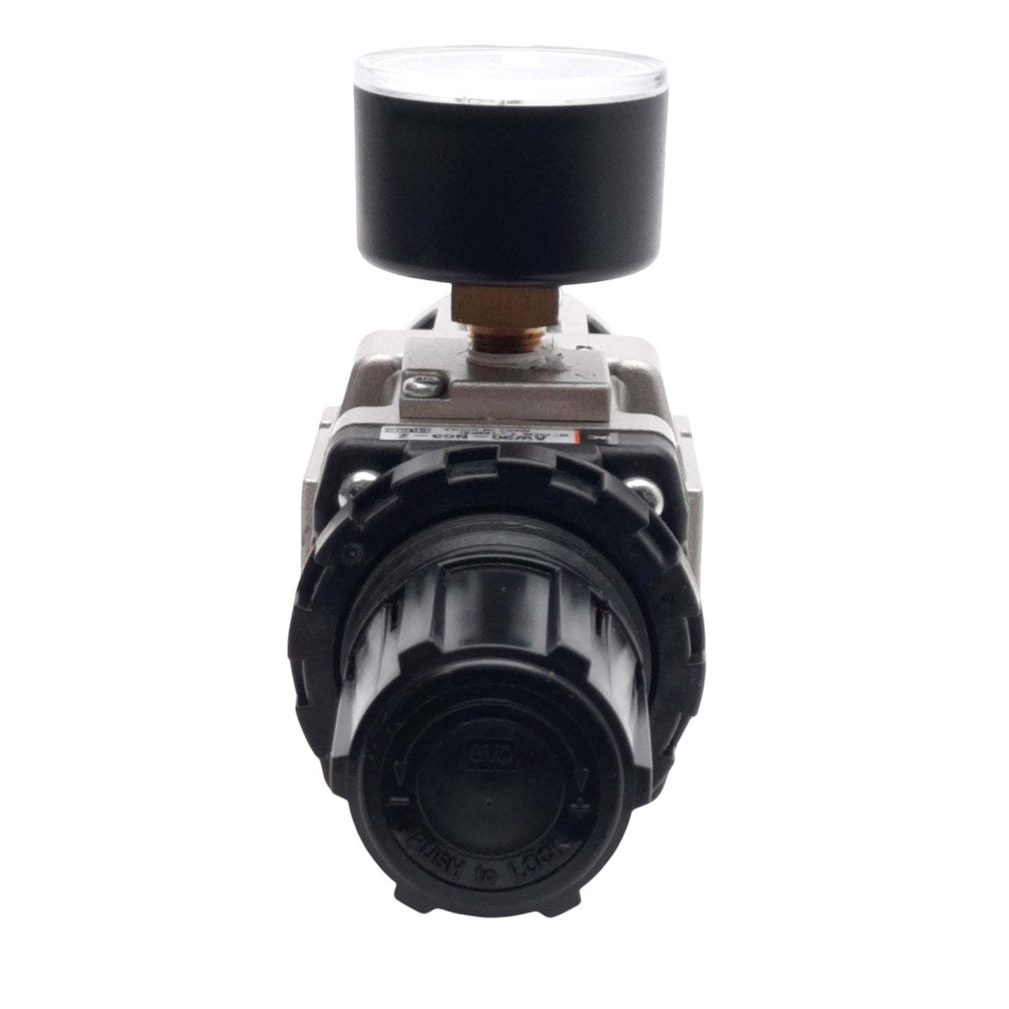 Used SMC AW30-N03-Z Pneumatic Filter Regulator, Set: 7-125psi, 3/8" NPT, 160psi Gauge