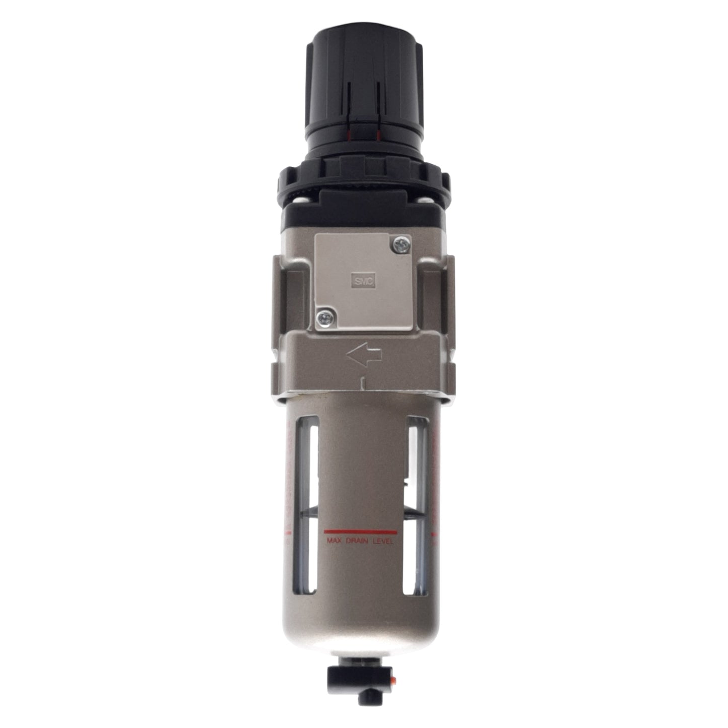 Used SMC AW30-N03-Z Pneumatic Filter Regulator, Set: 7-125psi, 3/8" NPT, 160psi Gauge