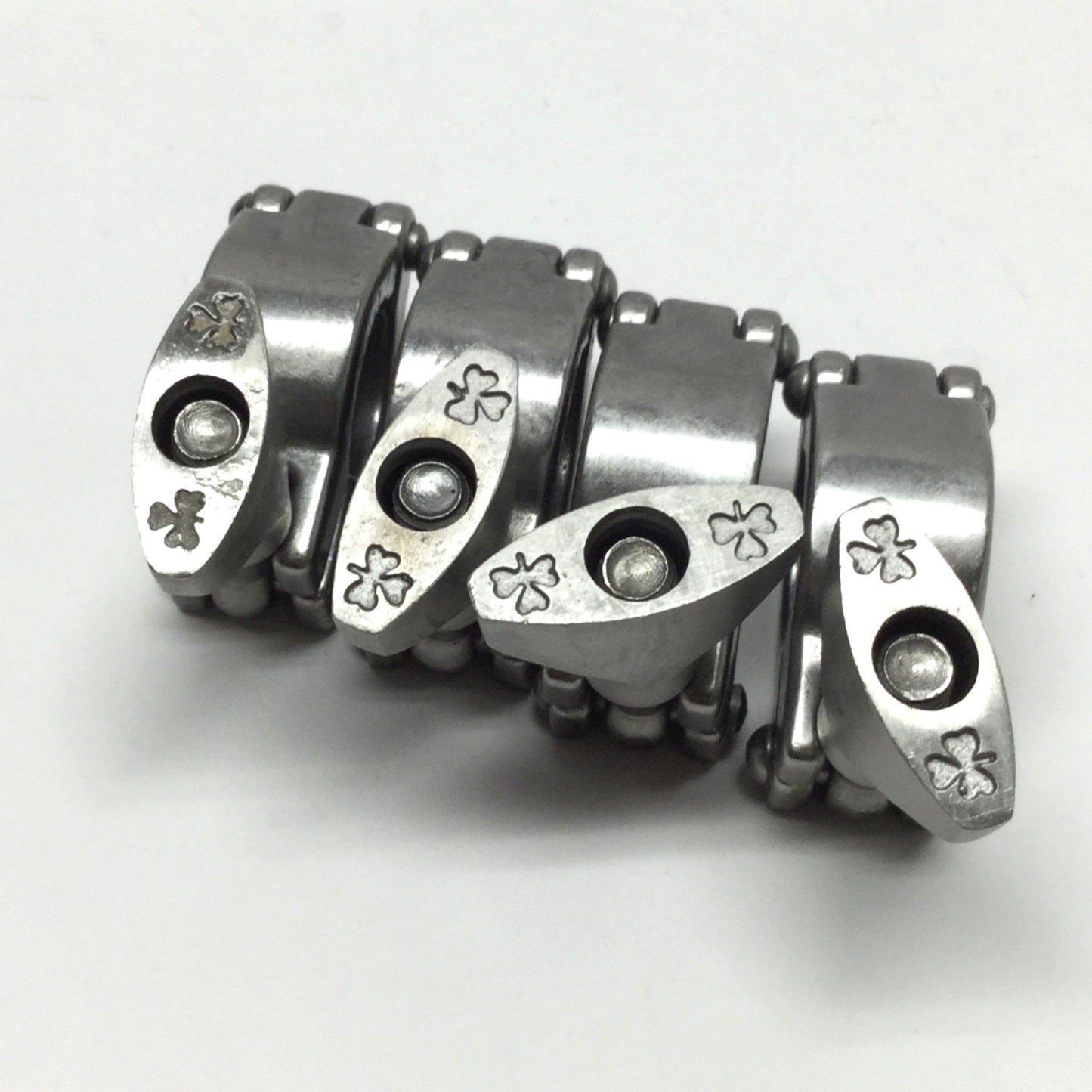 Used Lot of 4 Tri-Clover Stainless Steel Heavy Duty Sanitary Tri-Clamp Fittings 3/4"