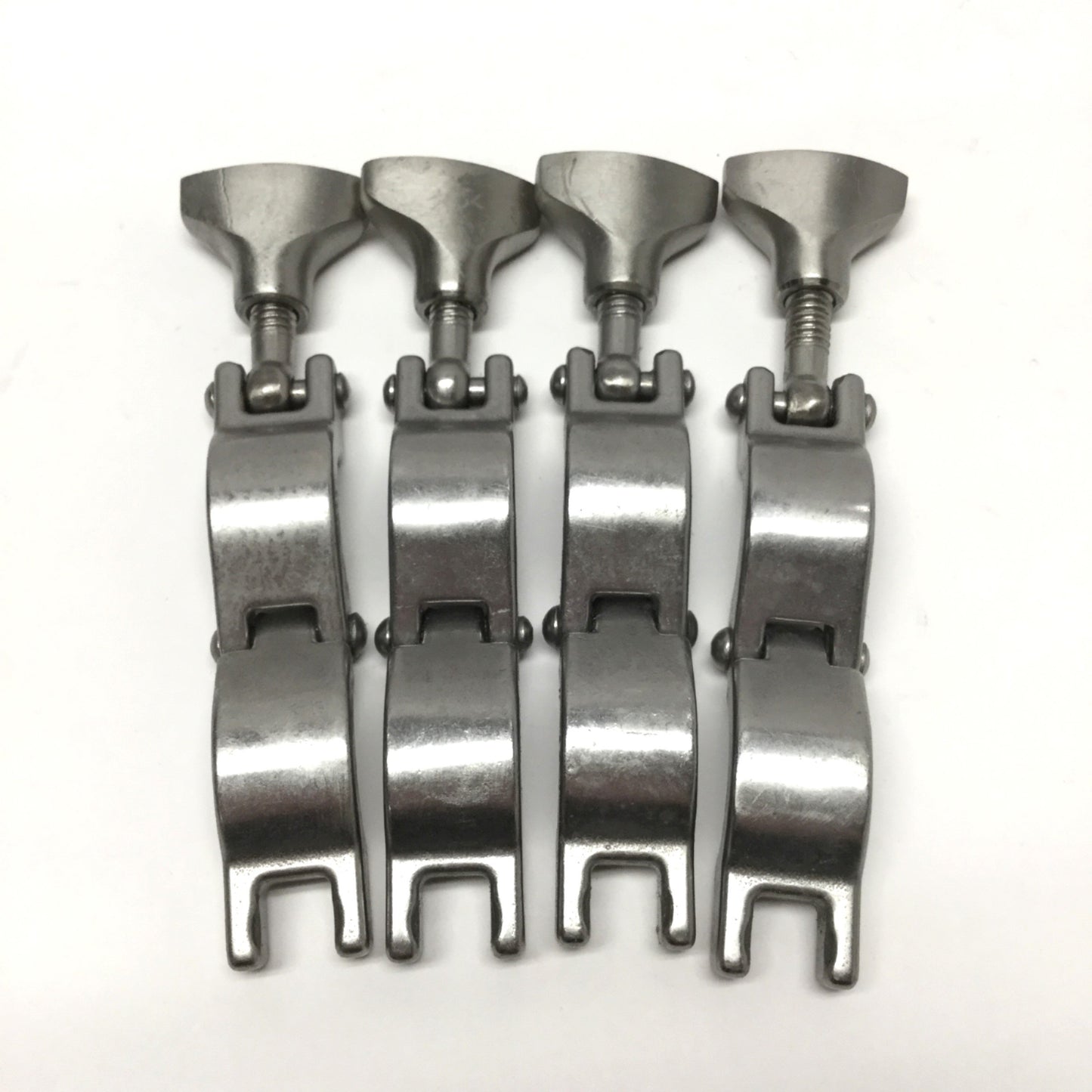 Used Lot of 4 Tri-Clover Stainless Steel Heavy Duty Sanitary Tri-Clamp Fittings 3/4"
