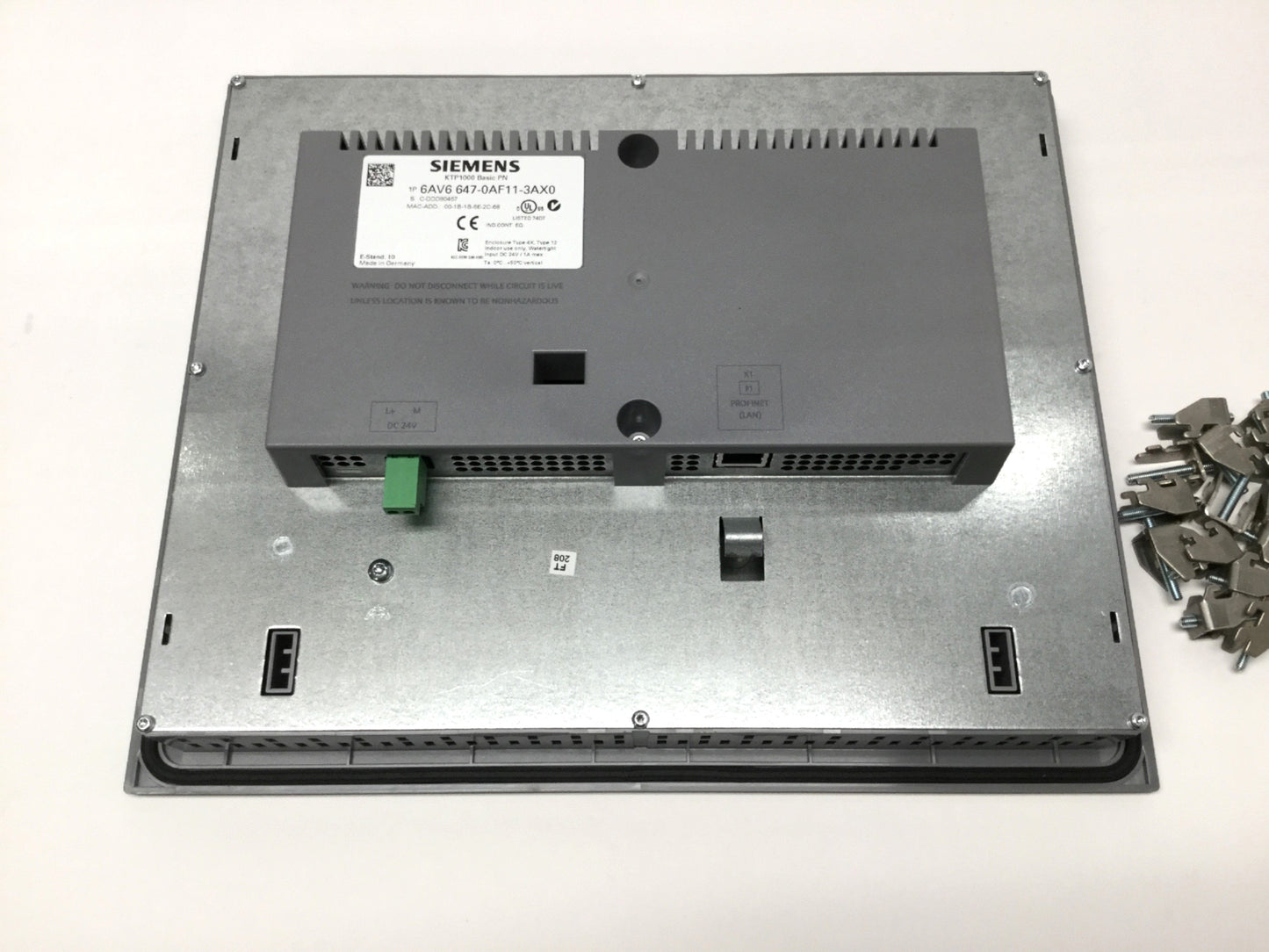 Used Siemens 6AV6 647-0AF11-3AX0 KTP1000 SIMATIC 10" Touchscreen Profinet HMI Panel