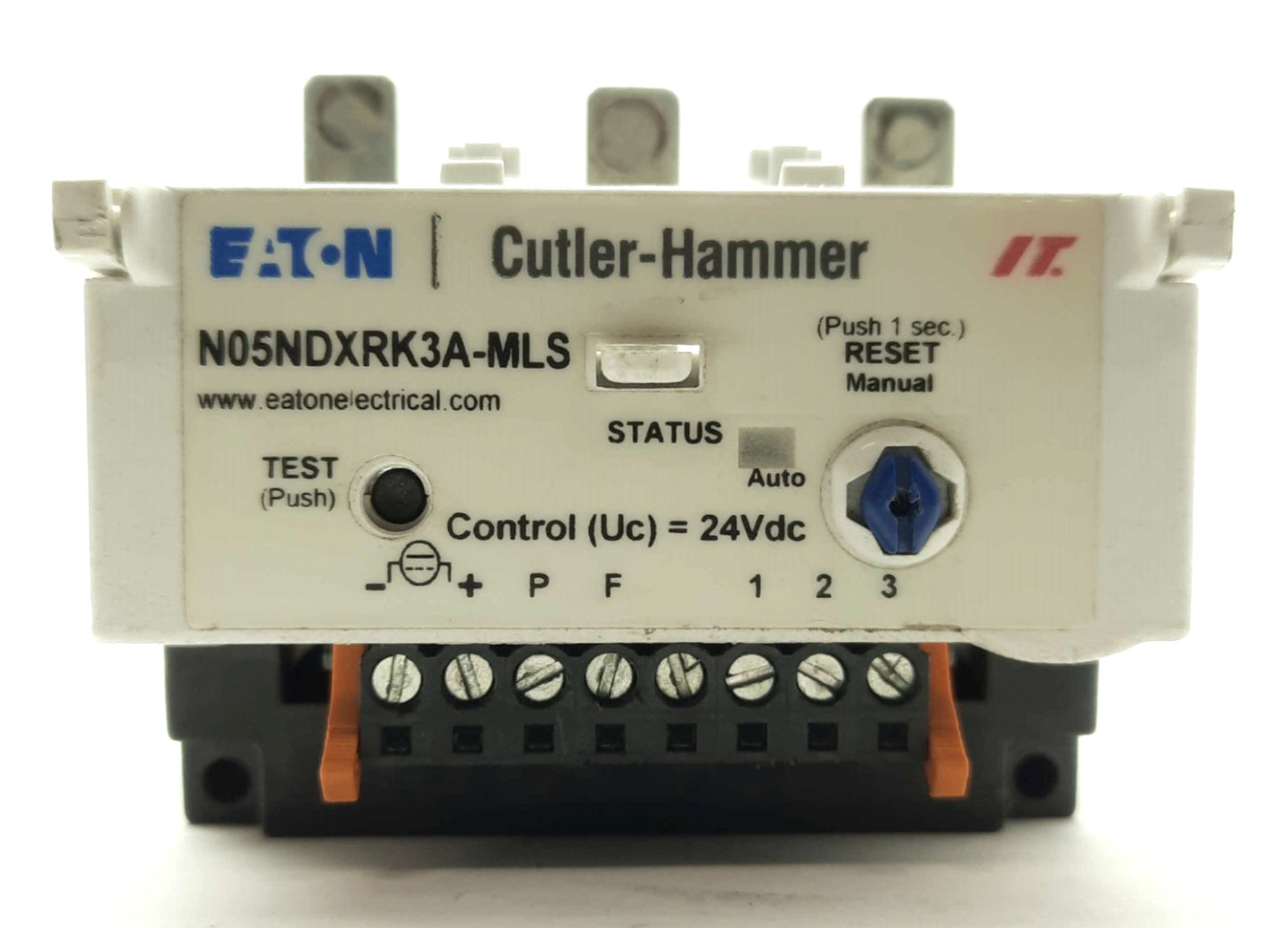 Used EATON Cutler-Hammer N05NDXRK3A-MLS NEMA Overload Relay 14-45A 600V 24VDC w/Stab