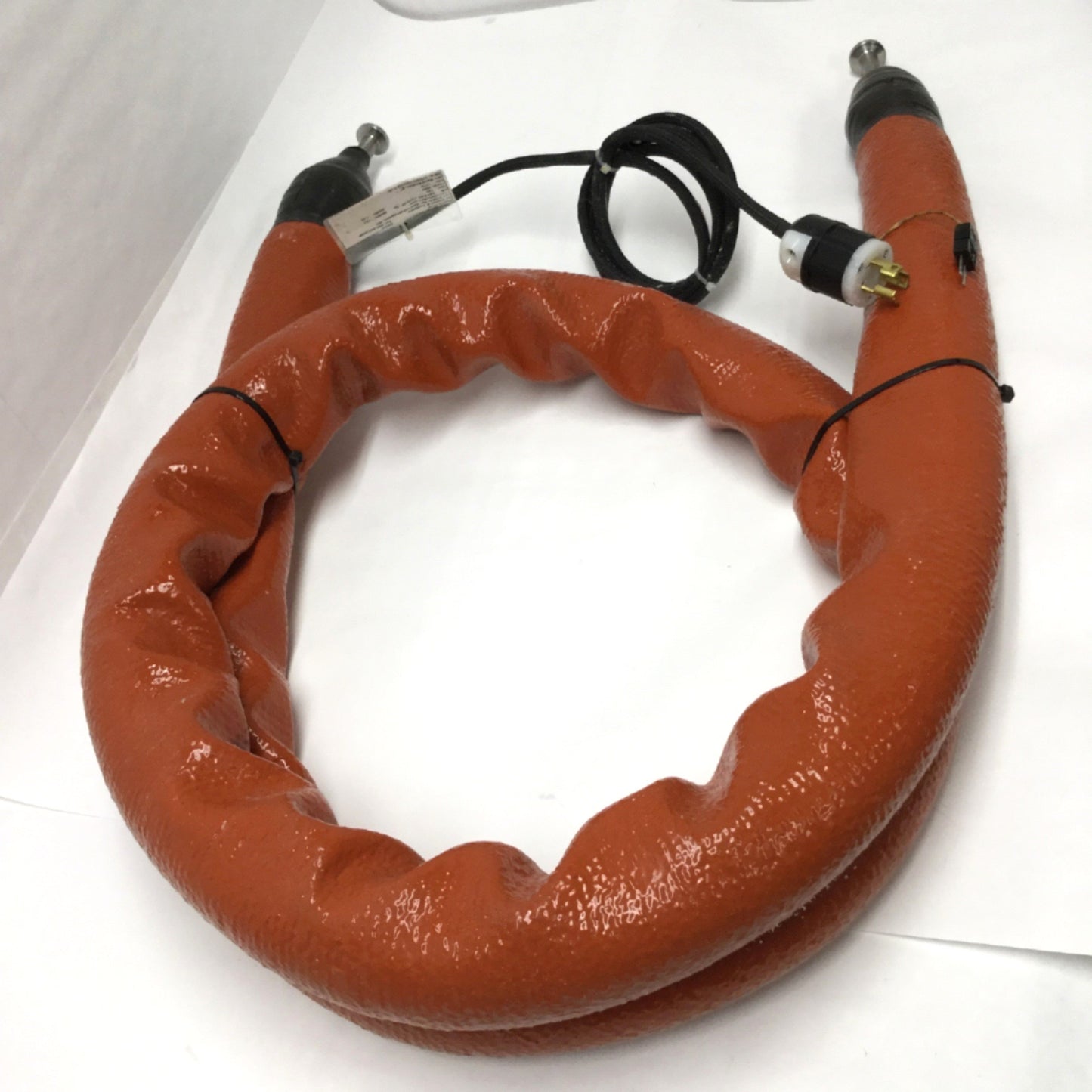 Used Diebolt CM-8 Heated Convoluted Stainless Hose 9ft, 120VAC 154W, 400°F, 1779psi
