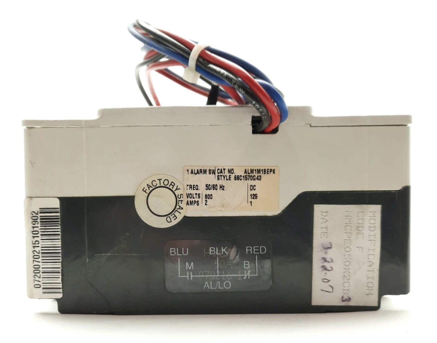 Used EATON Cutler-Hammer HMCPE050K2CB3 Circuit Breaker, 3-Pole, 50A 480V w/Alarm