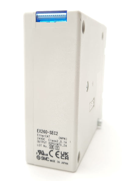 Used SMC EX260-SEC2 EtherCAT EX300 Serial Interface Unit, 32 NPN, 24VDC, 100Mbps