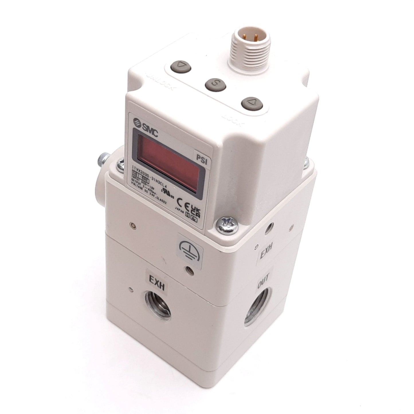 Used SMC ITVX2030-31N3CL4 Electro-Pneumatic Regulator, In: 0-10VDC, Out: 2-435psi