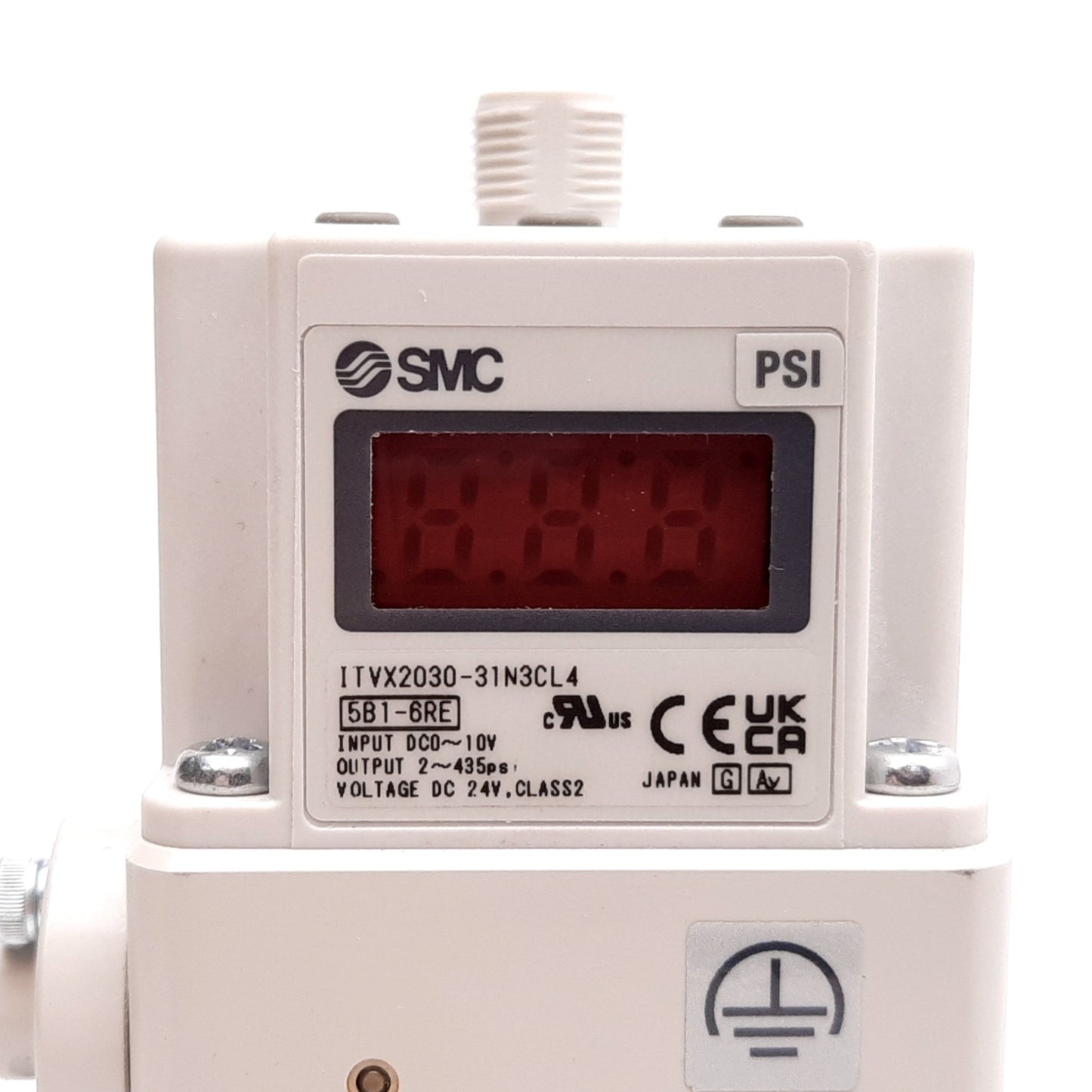 Used SMC ITVX2030-31N3CL4 Electro-Pneumatic Regulator, In: 0-10VDC, Out: 2-435psi