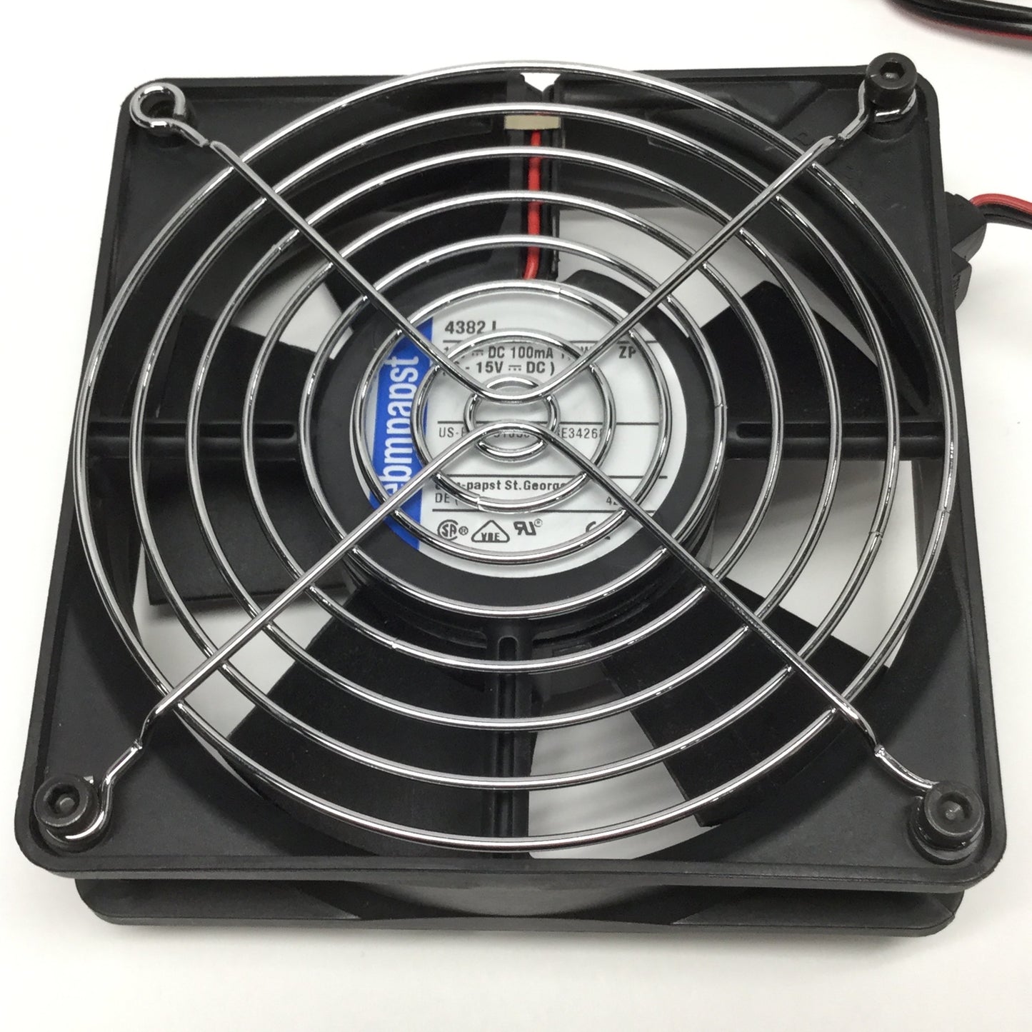 Used ebmpapst 4382L Axial Cooling Fan, 12VDC, 55.9CFM, 119x119x38mm, 1550RPM