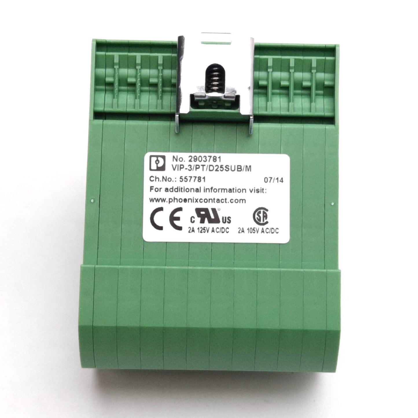 Used Phoenix Contact 2903781 Terminal Block Module, 25-Pin Male D-Sub to Terminals
