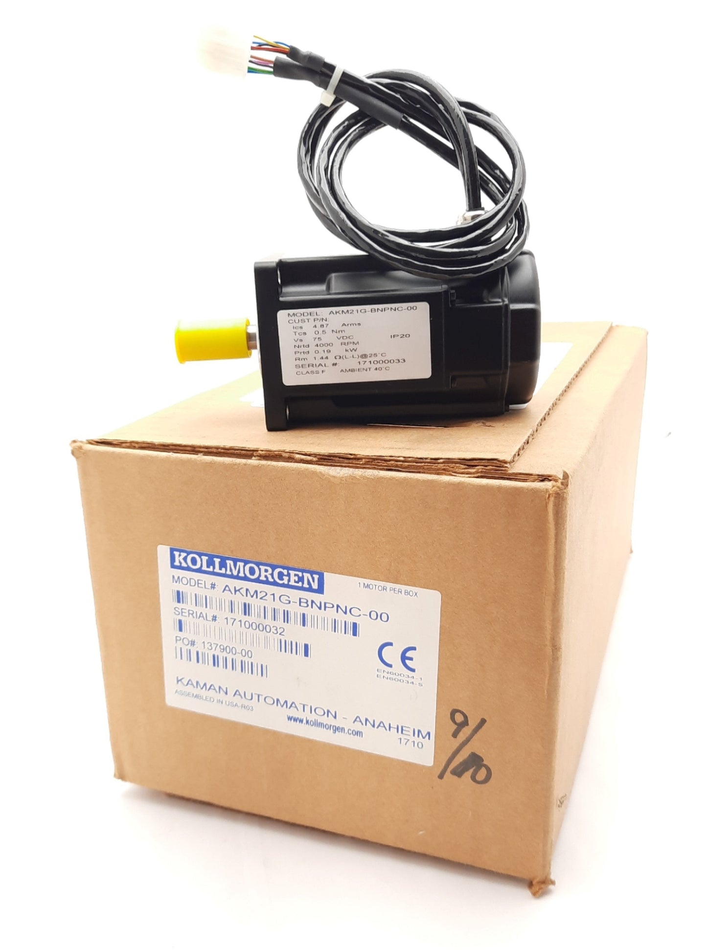 New kollmorgen AKM21G-BNPNC-00 Low Voltage Servo Motor 75VDC, 0.5Nm, 58mm Frame