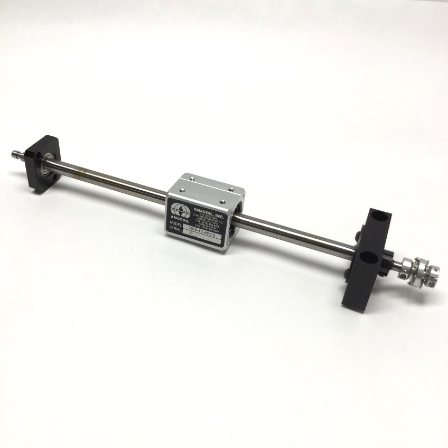 Used Amacoil RS3-10-4R5.0 Rolling Ring Linear Drive Nut, 185mm Travel, 5mm Pitch