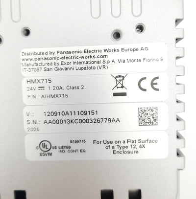 New Panasonic HMX715 Programable Touch Panel LED 15.6", 24VDC 1.2A, 1366x768, 2MB