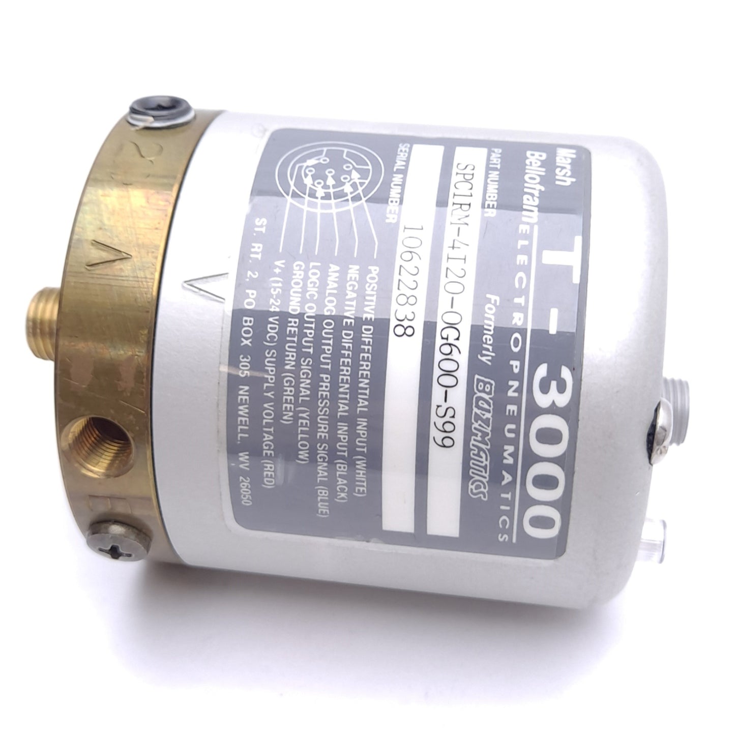 Used Marsh Bellofram SPC1RM-4I20-0G600-S99 T-3000 Pressure Sensor