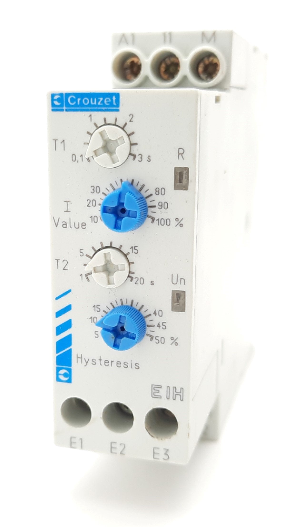 Used Crouzet EIH 84 871 033 Control Relay SPDT 0.1-10A, 100mA, 120VAC, 3VA DIN Rail
