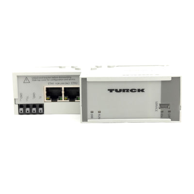 Used Turck BL20-E-GW-EC EtherCAT Gateway, For BL20 I/O System, 24VDC, 10-100Mbps