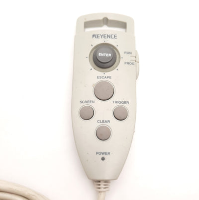 Used Keyence CV-110 Remote Control Hand Console, Pendant Controller, RJ-45