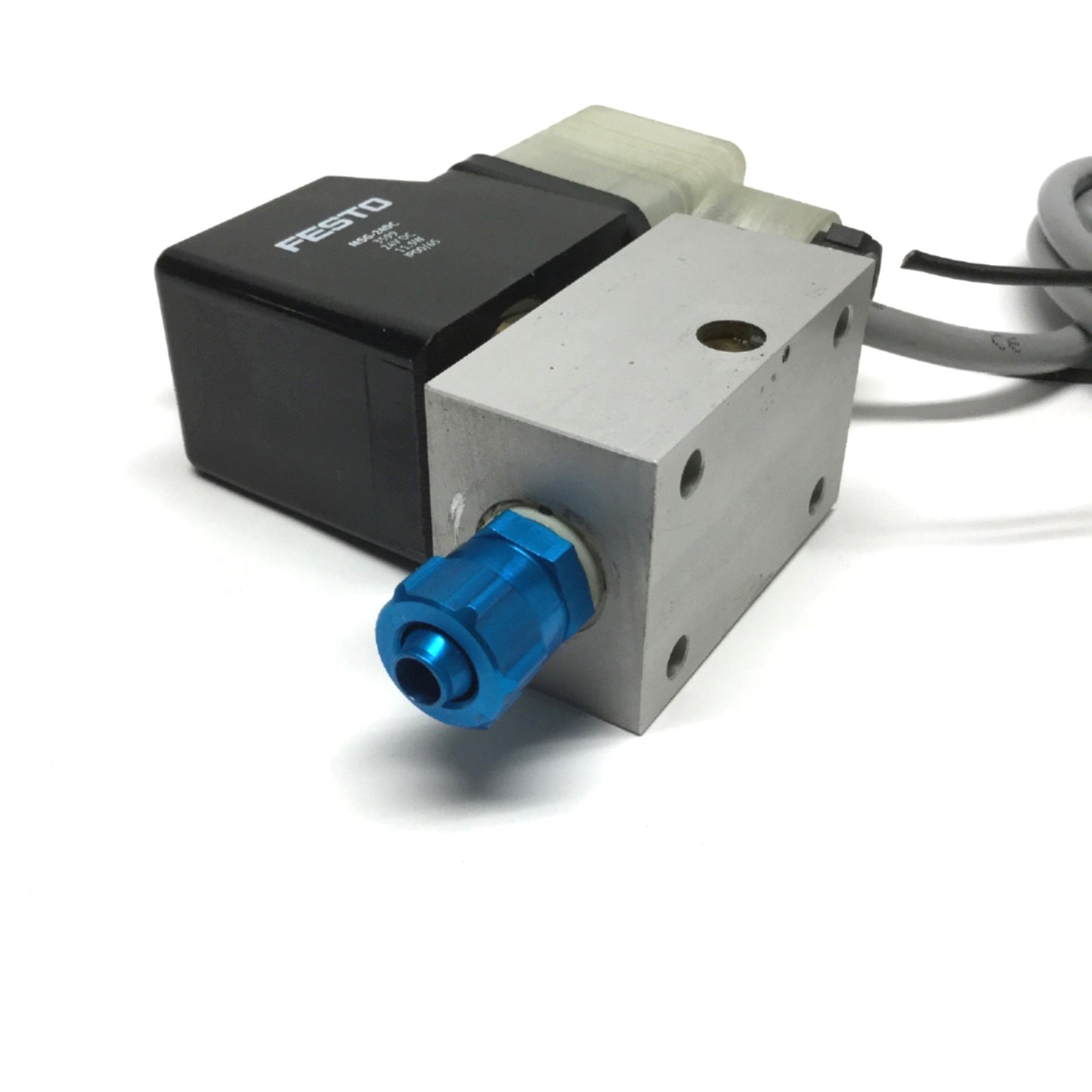 Used Festo MCH-3-1/8 2199 Solenoid Valve, 3-Way 2-Pos, 24VDC, G1/8 Ports, 105psi