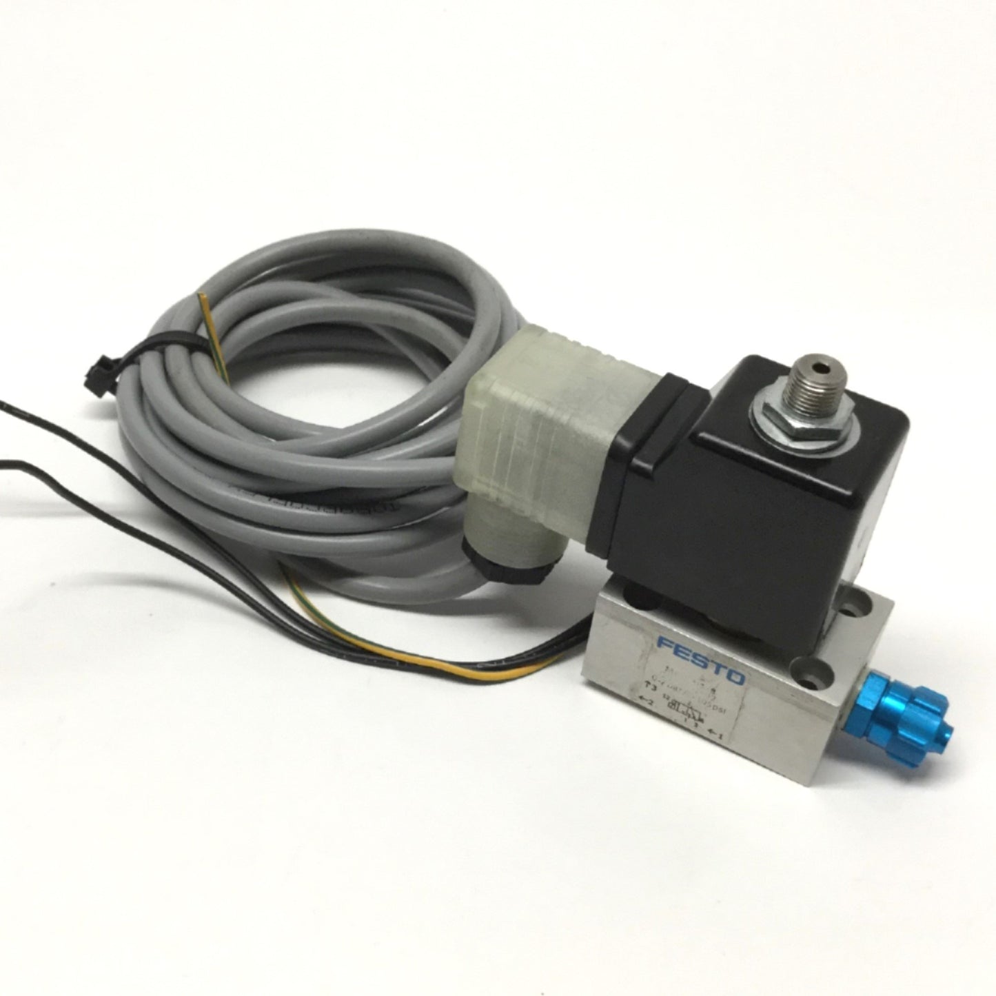 Used Festo MCH-3-1/8 2199 Solenoid Valve, 3-Way 2-Pos, 24VDC, G1/8 Ports, 105psi