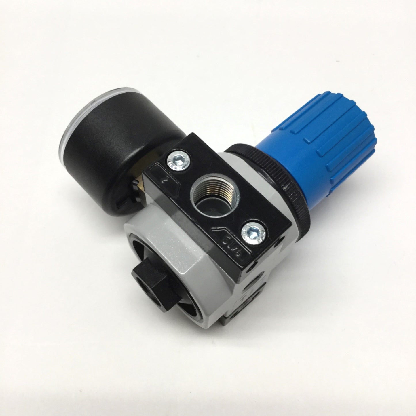Used Festo LR-1/4-D-MINI Air Pressure Regulator G1/4, 0.5-12 bar Set Range w/Gauge
