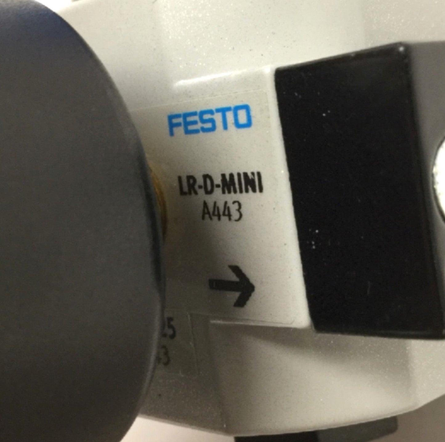 Used Festo LR-1/4-D-MINI Air Pressure Regulator G1/4, 0.5-12 bar Set Range w/Gauge