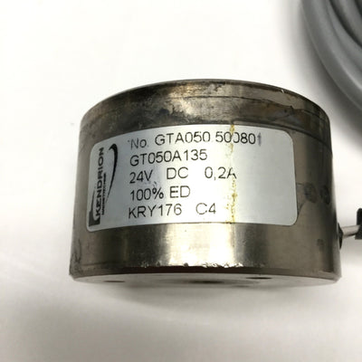 Used Kendrion GTA050.500801 Electromagnetic Solenoid Holding Magnet, 24VDC, Ø50mm