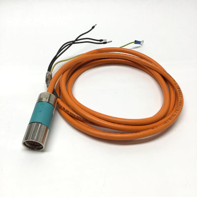 Used Siemens 6FX5002-5CA01-1AD0 Motion-Connect 500 Motor Power Cable, Size 1 M23, 3m