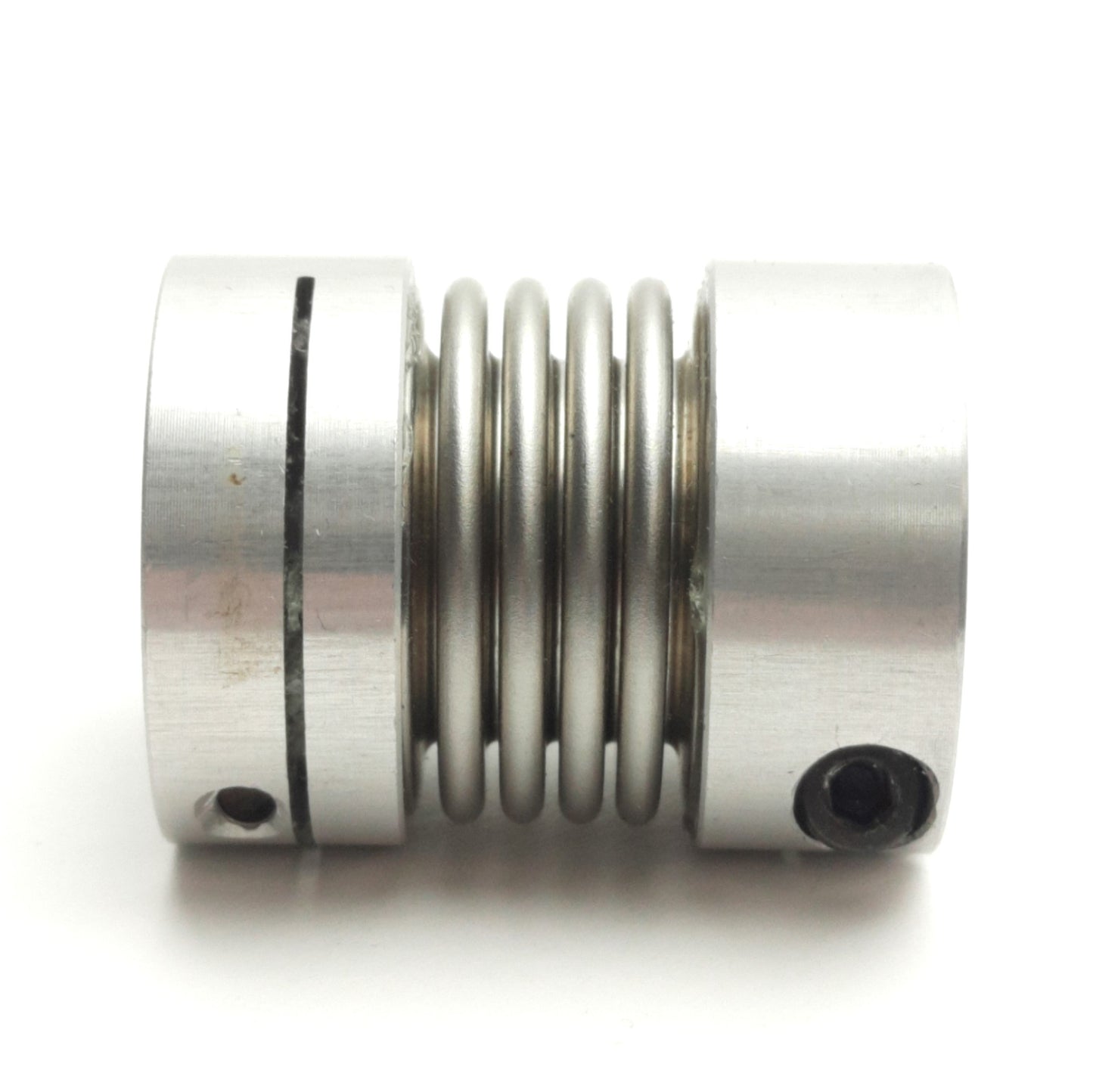 Used Gerwah DKN 45-1.65"-0.375" -0.375" Metal Bellows Coupler, 3/8" Bore, 1.27" OD