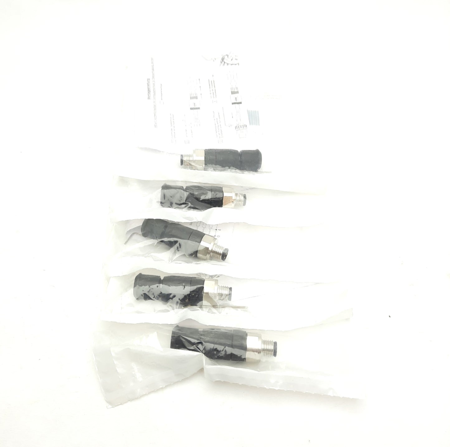 New Lot of 5 Beckhoff ZS2000-2210 Plug Field Assembly 3-Pin M8 Male, 60V 4A