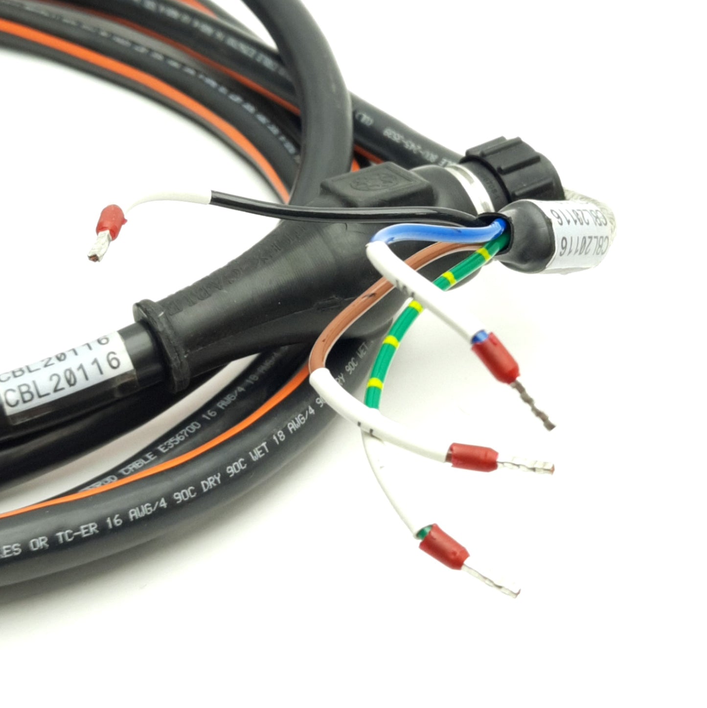 Used Flex Cable FC-CPBM6DF-16AA0M003 Power/Brake Cable 9-Pin Round to Leads 3m *Cut*