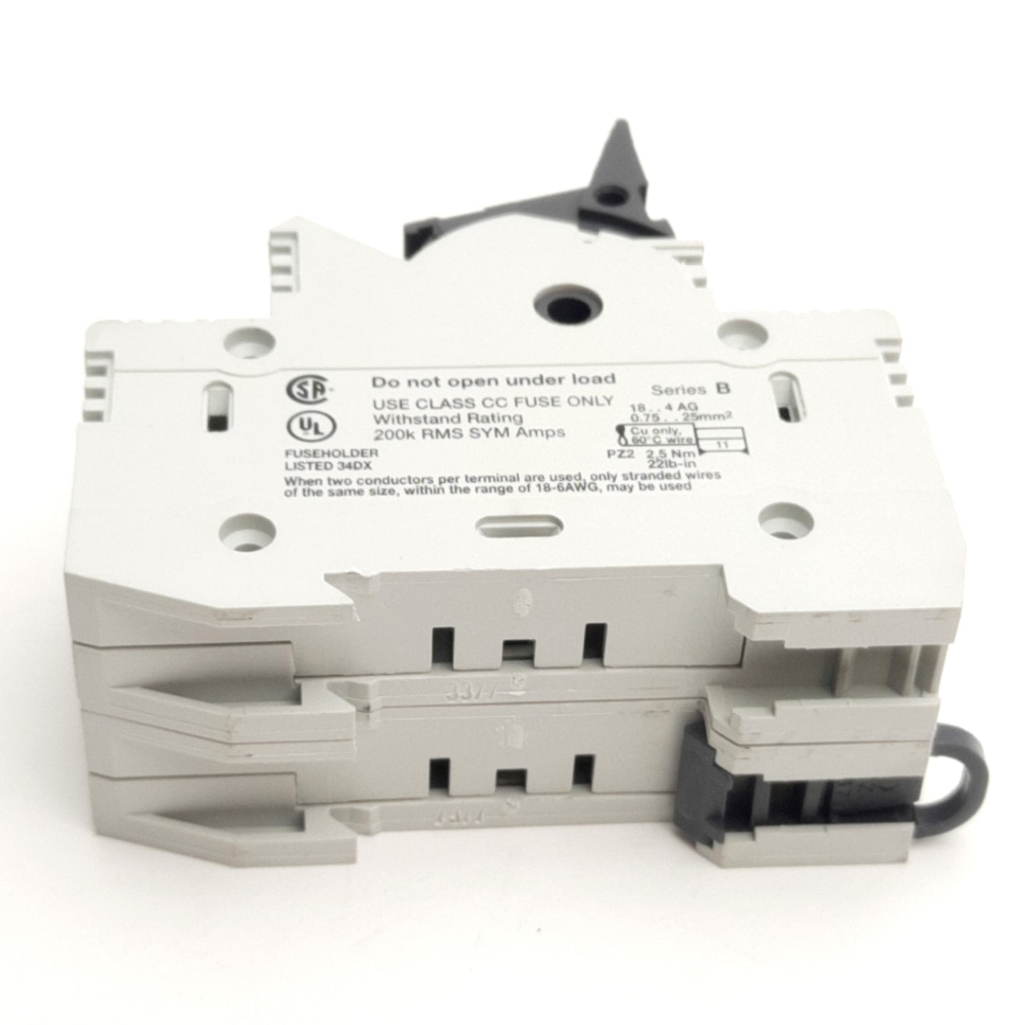 Used Allen Bradley 1492-FB2C30 Fuse Holder, 2 Poles, Class CC, 30 Amp, 600V AC