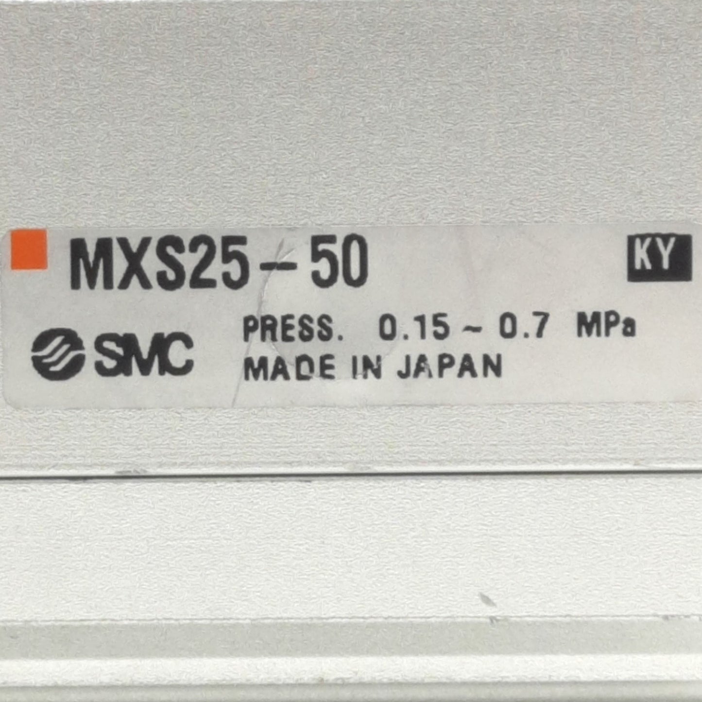 Used SMC MXS25-50 Air Slide Table, 25mm Bore, 50mm Stroke, 0.15-0.7MPa, RC 1/8 Port