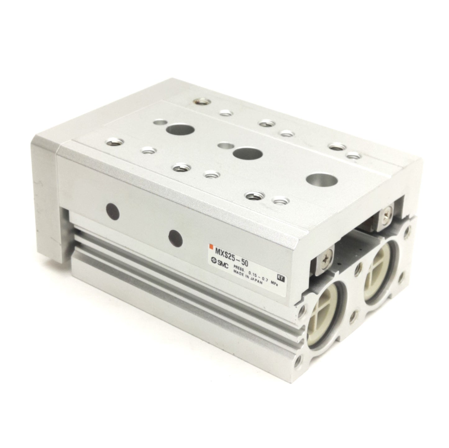 Used SMC MXS25-50 Air Slide Table, 25mm Bore, 50mm Stroke, 0.15-0.7MPa, RC 1/8 Port