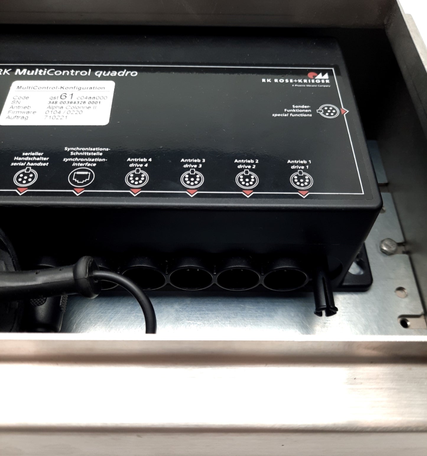 Used ROSE+KRIEGER QLT08BC030700 Lifting Column System 4x 700mm 8mm/s 3000N 1? 230VAC