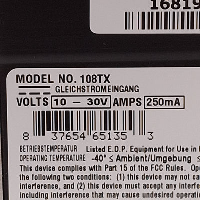 Used N-Tron 108TX Unmanaged Industrial Ethernet Switch 8-Port, 10/100BaseTX, 10-30VDC