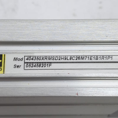 Used Parker 404350XRMSD2H1L1C1M71 Linear Actuator, 350mm Stroke, 5mm Lead, SGM01