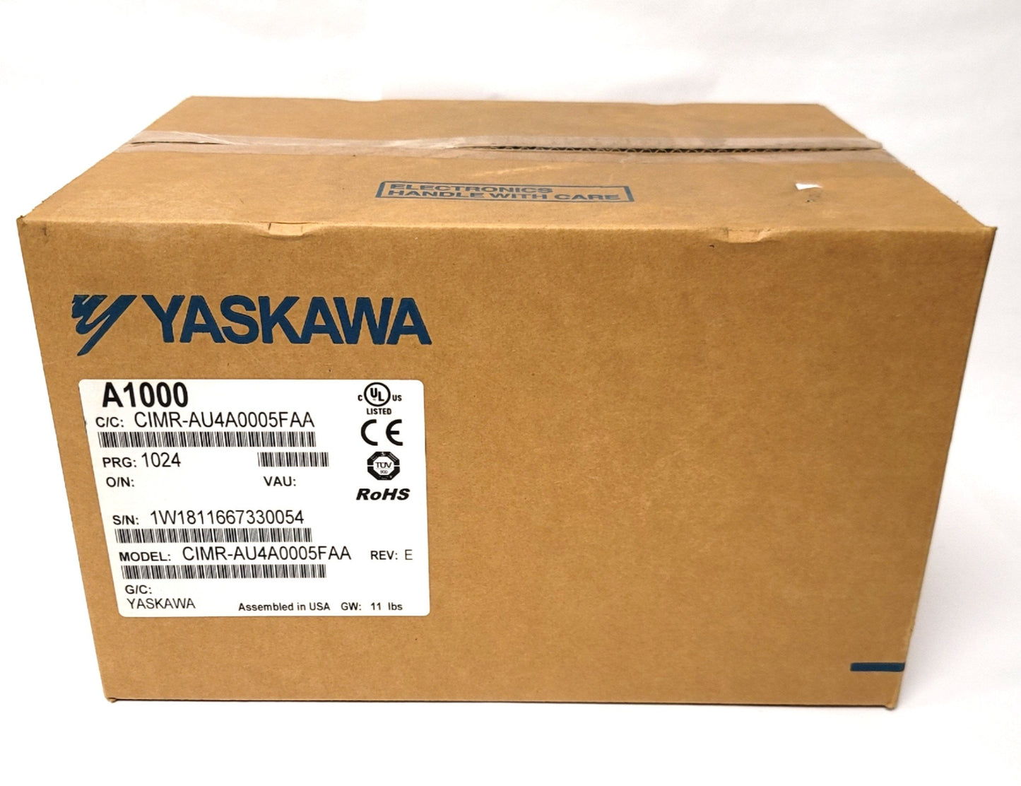 New Yaskawa CIMR-AU4A0005FAA Variable Frequency Drive 3Hp, 380-480VAC 5.4A, 0-400Hz