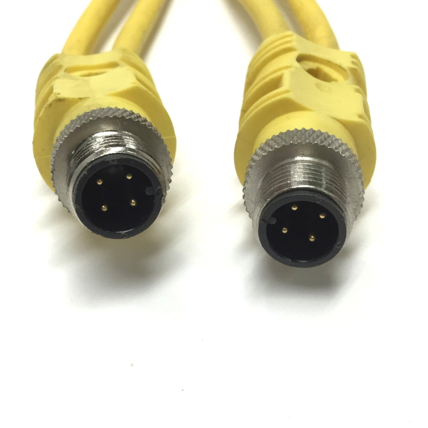 Used Lot of 2 Mencom MDC-3YFF-0.5M Splitter Y Cable Male to Female Cordset M12 3-Pole