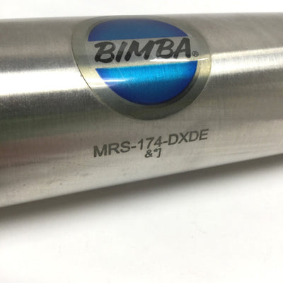 Used Bimba MRS-174-DXDE Double-Rod End Air Cylinder Ø1-1/2" Bore, 4" Stroke, 1/8" NPT