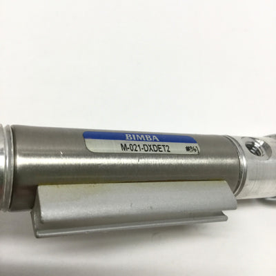 Used Bimba M-021-DXDET2 Double-Rod End Air Cylinder Ø9/16" Bore, 1" Stroke, 10-32