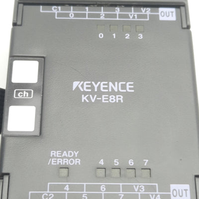 Keyence KV-E8R Compact PLC Output Expansion Module Unit 8-Point, DIN Mount