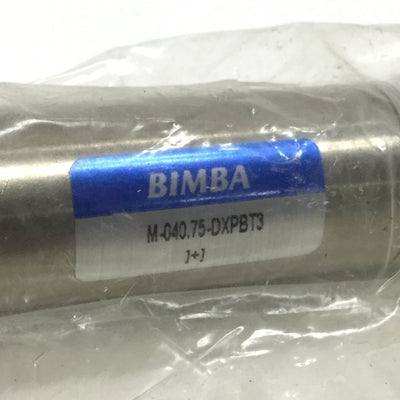 New Bimba M-040.75-DXPBT3 Double-Acting Cylinder 3/4" Bore, 3/4" Stroke w/ Track