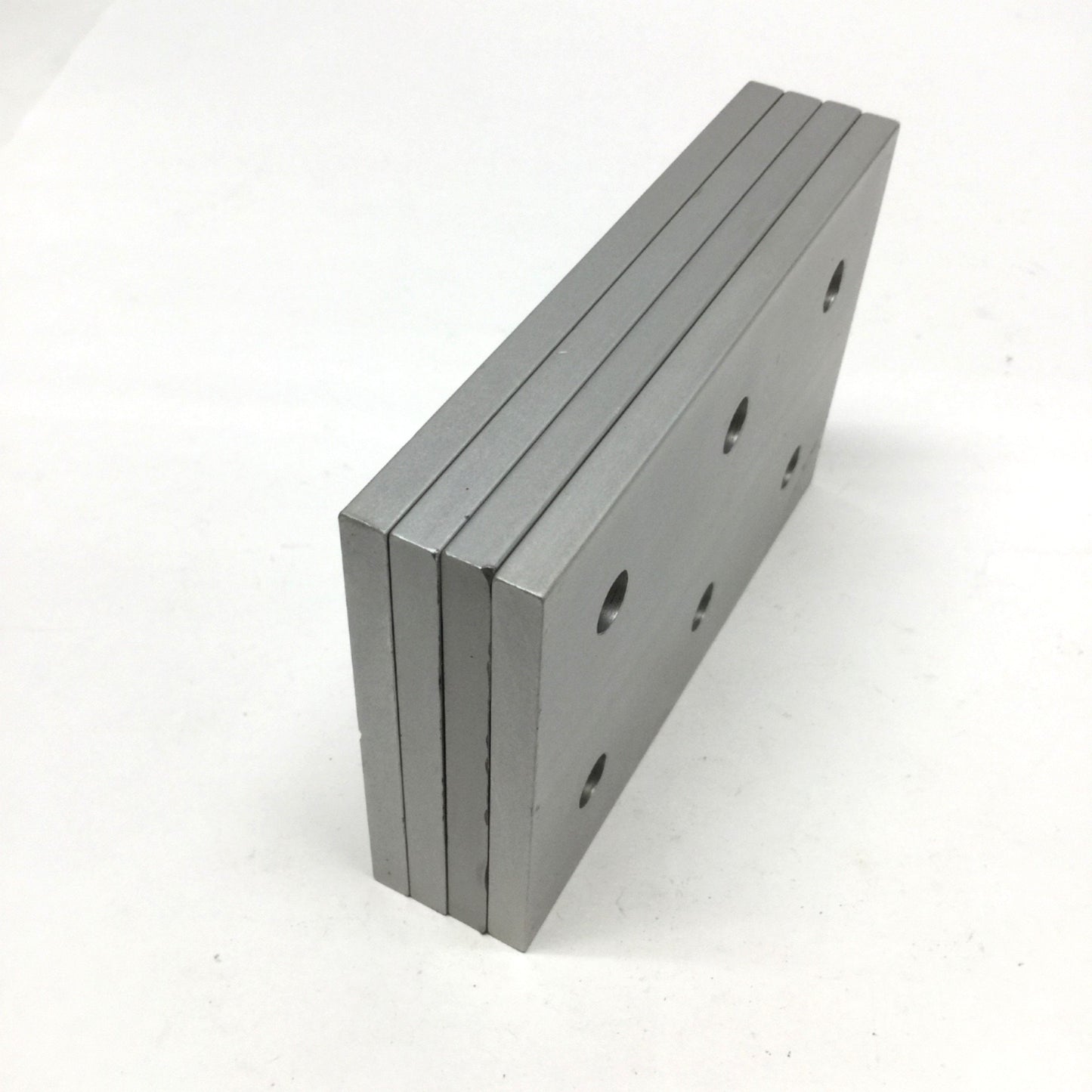 Used Lot of 4 80/20 4366 Aluminum Extrusion Rectangular Flat Plate, 6-Hole, 15 Series